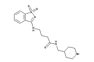 4-[(1,1-diketo-1,2-benzothiazol-3-yl)amino]-N-(4-piperidylmethyl)butyramide