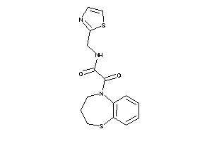 2-(3,4-dihydro-2H-1,5-benzothiazepin-5-yl)-2-keto-N-(thiazol-2-ylmethyl)acetamide