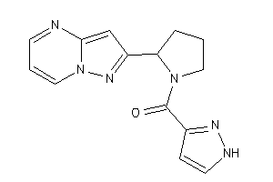 (2-pyrazolo[1,5-a]pyrimidin-2-ylpyrrolidino)-(1H-pyrazol-3-yl)methanone