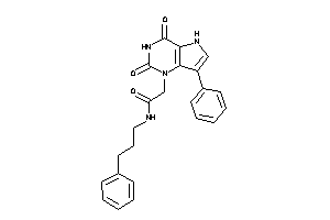 2-(2,4-diketo-7-phenyl-5H-pyrrolo[3,2-d]pyrimidin-1-yl)-N-(3-phenylpropyl)acetamide