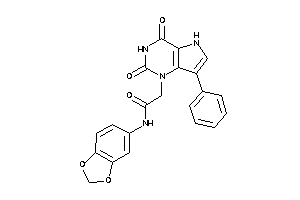 N-(1,3-benzodioxol-5-yl)-2-(2,4-diketo-7-phenyl-5H-pyrrolo[3,2-d]pyrimidin-1-yl)acetamide