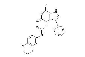 N-(2,3-dihydro-1,4-benzodioxin-6-yl)-2-(2,4-diketo-7-phenyl-5H-pyrrolo[3,2-d]pyrimidin-1-yl)acetamide