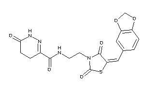 N-[2-(2,4-diketo-5-piperonylidene-thiazolidin-3-yl)ethyl]-6-keto-4,5-dihydro-1H-pyridazine-3-carboxamide