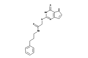 2-[(4-keto-3,5-dihydropyrrolo[3,2-d]pyrimidin-2-yl)thio]-N-(3-phenylpropyl)acetamide