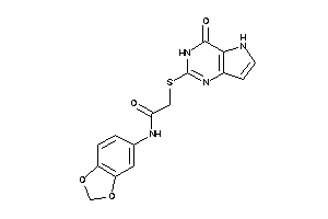 N-(1,3-benzodioxol-5-yl)-2-[(4-keto-3,5-dihydropyrrolo[3,2-d]pyrimidin-2-yl)thio]acetamide