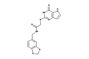 2-[(4-keto-3,5-dihydropyrrolo[3,2-d]pyrimidin-2-yl)thio]-N-piperonyl-acetamide