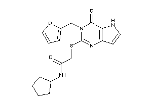 N-cyclopentyl-2-[[3-(2-furfuryl)-4-keto-5H-pyrrolo[3,2-d]pyrimidin-2-yl]thio]acetamide