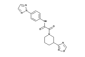 2-keto-2-[3-(1,2,4-oxadiazol-3-yl)piperidino]-N-[4-(triazol-2-yl)phenyl]acetamide