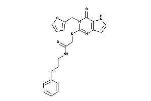 2-[[3-(2-furfuryl)-4-keto-5H-pyrrolo[3,2-d]pyrimidin-2-yl]thio]-N-(3-phenylpropyl)acetamide