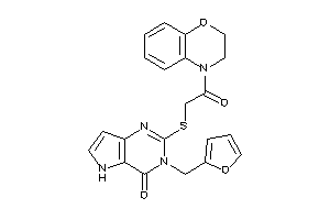 2-[[2-(2,3-dihydro-1,4-benzoxazin-4-yl)-2-keto-ethyl]thio]-3-(2-furfuryl)-5H-pyrrolo[3,2-d]pyrimidin-4-one