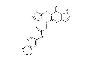 N-(1,3-benzodioxol-5-yl)-2-[[3-(2-furfuryl)-4-keto-5H-pyrrolo[3,2-d]pyrimidin-2-yl]thio]acetamide