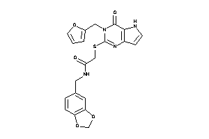 2-[[3-(2-furfuryl)-4-keto-5H-pyrrolo[3,2-d]pyrimidin-2-yl]thio]-N-piperonyl-acetamide