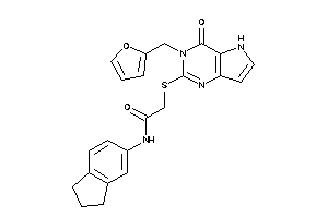 2-[[3-(2-furfuryl)-4-keto-5H-pyrrolo[3,2-d]pyrimidin-2-yl]thio]-N-indan-5-yl-acetamide