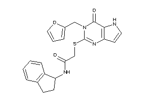 2-[[3-(2-furfuryl)-4-keto-5H-pyrrolo[3,2-d]pyrimidin-2-yl]thio]-N-indan-1-yl-acetamide