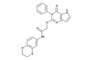 N-(2,3-dihydro-1,4-benzodioxin-6-yl)-2-[(4-keto-3-phenyl-5H-pyrrolo[3,2-d]pyrimidin-2-yl)thio]acetamide