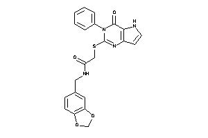 2-[(4-keto-3-phenyl-5H-pyrrolo[3,2-d]pyrimidin-2-yl)thio]-N-piperonyl-acetamide