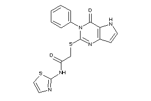 2-[(4-keto-3-phenyl-5H-pyrrolo[3,2-d]pyrimidin-2-yl)thio]-N-thiazol-2-yl-acetamide