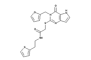 2-[[3-(2-furfuryl)-4-keto-5H-pyrrolo[3,2-d]pyrimidin-2-yl]thio]-N-[2-(2-thienyl)ethyl]acetamide