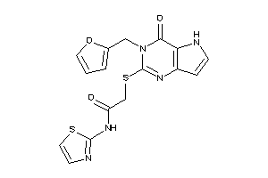 2-[[3-(2-furfuryl)-4-keto-5H-pyrrolo[3,2-d]pyrimidin-2-yl]thio]-N-thiazol-2-yl-acetamide