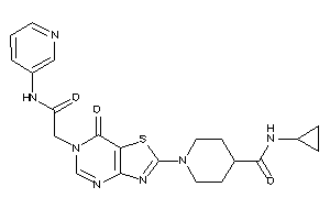 Image of N-cyclopropyl-1-[7-keto-6-[2-keto-2-(3-pyridylamino)ethyl]thiazolo[4,5-d]pyrimidin-2-yl]isonipecotamide