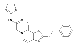 Image of 2-[2-(benzylamino)-7-keto-thiazolo[4,5-d]pyrimidin-6-yl]-N-thiazol-2-yl-acetamide