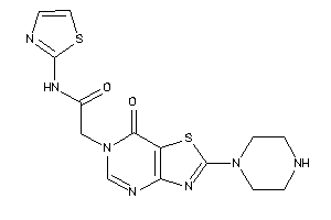 Image of 2-(7-keto-2-piperazino-thiazolo[4,5-d]pyrimidin-6-yl)-N-thiazol-2-yl-acetamide