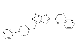 6-(2,3-dihydro-1,4-benzodioxin-3-yl)-3-[(4-phenylpiperazino)methyl]-[1,2,4]triazolo[3,4-b][1,3,4]thiadiazole