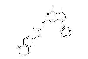 N-(2,3-dihydro-1,4-benzodioxin-6-yl)-2-[(4-keto-7-phenyl-3,5-dihydropyrrolo[3,2-d]pyrimidin-2-yl)thio]acetamide