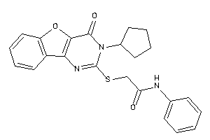 2-[(3-cyclopentyl-4-keto-benzofuro[3,2-d]pyrimidin-2-yl)thio]-N-phenyl-acetamide