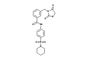 3-[(2,4-diketothiazolidin-3-yl)methyl]-N-(4-piperidinosulfonylphenyl)benzamide