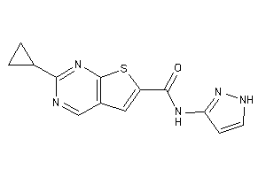 2-cyclopropyl-N-(1H-pyrazol-3-yl)thieno[2,3-d]pyrimidine-6-carboxamide