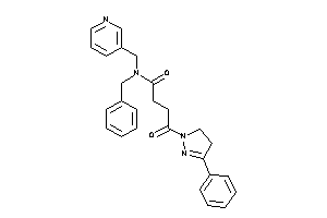 N-benzyl-4-keto-4-(3-phenyl-2-pyrazolin-1-yl)-N-(3-pyridylmethyl)butyramide