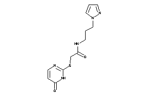 2-[(6-keto-1H-pyrimidin-2-yl)thio]-N-(3-pyrazol-1-ylpropyl)acetamide