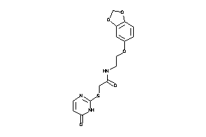 N-[2-(1,3-benzodioxol-5-yloxy)ethyl]-2-[(6-keto-1H-pyrimidin-2-yl)thio]acetamide