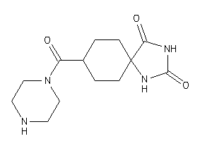 Image of 8-(piperazine-1-carbonyl)-2,4-diazaspiro[4.5]decane-1,3-quinone