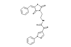 N-[2-(5-benzal-2,4-diketo-thiazolidin-3-yl)ethyl]-2-keto-2-(1-phenylpyrazol-4-yl)acetamide