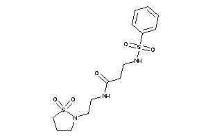 Image of 3-(benzenesulfonamido)-N-[2-(1,1-diketo-1,2-thiazolidin-2-yl)ethyl]propionamide