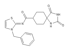 N-(3-benzyl-4-thiazolin-2-ylidene)-1,3-diketo-2,4-diazaspiro[4.5]decane-8-carboxamide