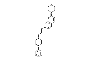 4-[7-[2-(4-phenylpiperazino)ethoxy]chromen-2-ylidene]morpholin-4-ium