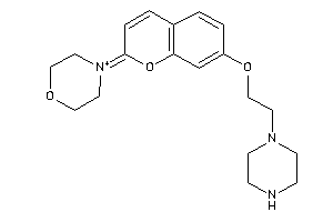 Image of 4-[7-(2-piperazinoethoxy)chromen-2-ylidene]morpholin-4-ium