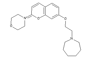 Image of 4-[7-[2-(azepan-1-yl)ethoxy]chromen-2-ylidene]morpholin-4-ium