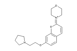 Image of 4-[7-(2-pyrrolidinoethoxy)chromen-2-ylidene]morpholin-4-ium