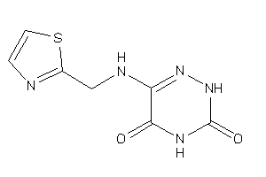 6-(thiazol-2-ylmethylamino)-2H-1,2,4-triazine-3,5-quinone