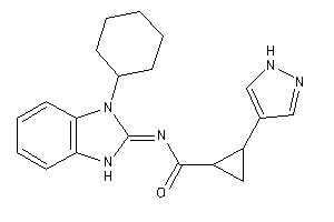 N-(3-cyclohexyl-1H-benzimidazol-2-ylidene)-2-(1H-pyrazol-4-yl)cyclopropanecarboxamide