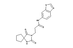 Image of N-(1,3-benzothiazol-6-yl)-3-(2,4-diketo-1,3-diazaspiro[4.4]nonan-3-yl)propionamide