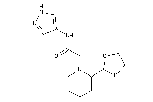 2-[2-(1,3-dioxolan-2-yl)piperidino]-N-(1H-pyrazol-4-yl)acetamide