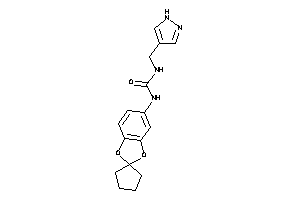 1-(1H-pyrazol-4-ylmethyl)-3-spiro[1,3-benzodioxole-2,1'-cyclopentane]-5-yl-urea
