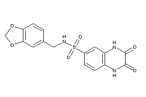 Image of 2,3-diketo-N-piperonyl-1,4-dihydroquinoxaline-6-sulfonamide