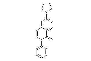 1-(2-keto-2-pyrrolidino-ethyl)-4-phenyl-pyrazine-2,3-quinone