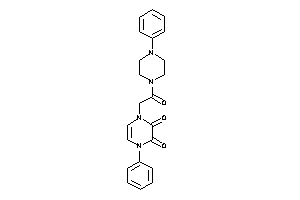 1-[2-keto-2-(4-phenylpiperazino)ethyl]-4-phenyl-pyrazine-2,3-quinone